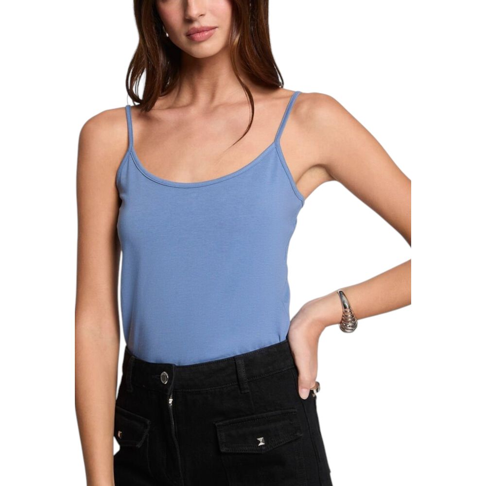 Morgan De Toi Blaues Baumwoll-Tank-Top