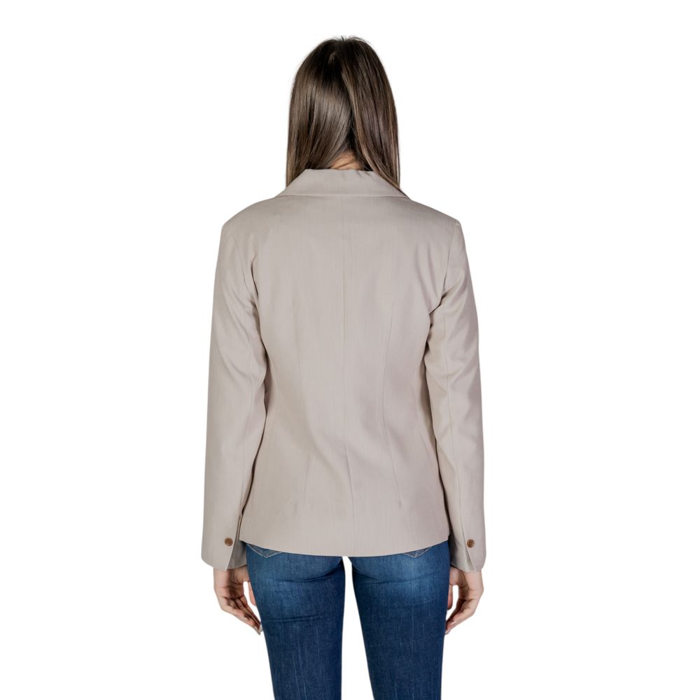 Only Beige Blazer aus recyceltem Polyester