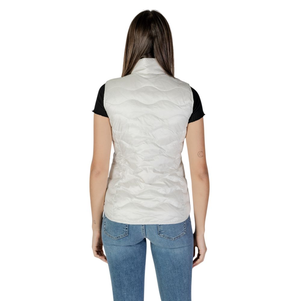 Blauer Weiße Polyamid Sleveless Jacke