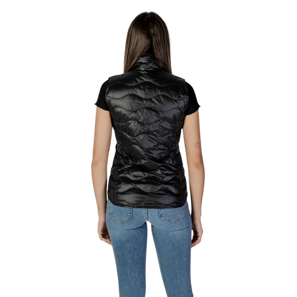 Blauer Schwarze Polyamid Sleveless Jacke
