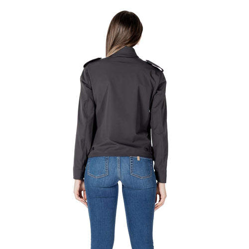 Blaue und schwarze Polyamid-Jacken &