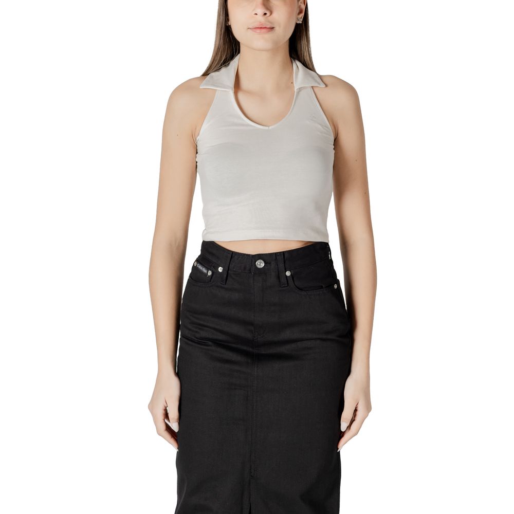 Calvin Klein Jeans Beige Cotton Top