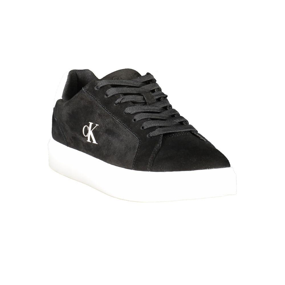 Calvin Klein Schwarzes Leder Herren Sneaker