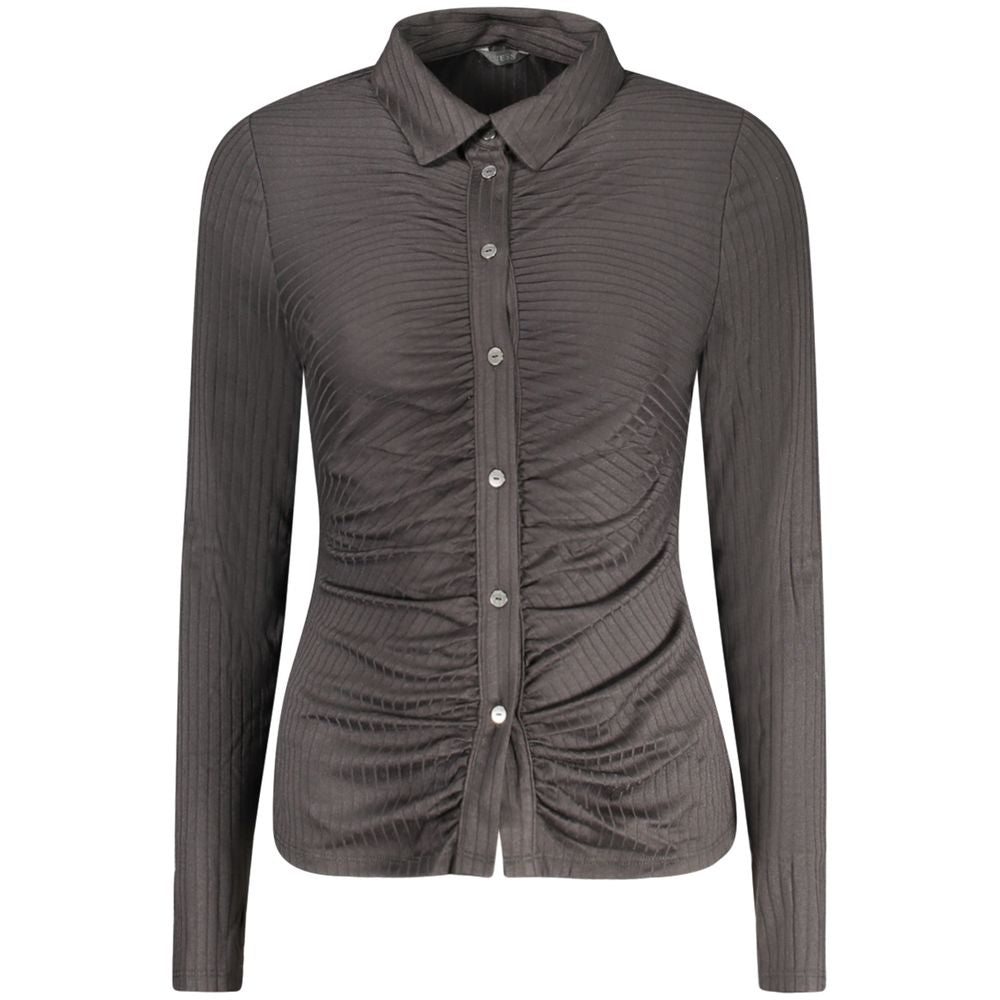 Guess Jeans Schwarzes Polyesterhemd