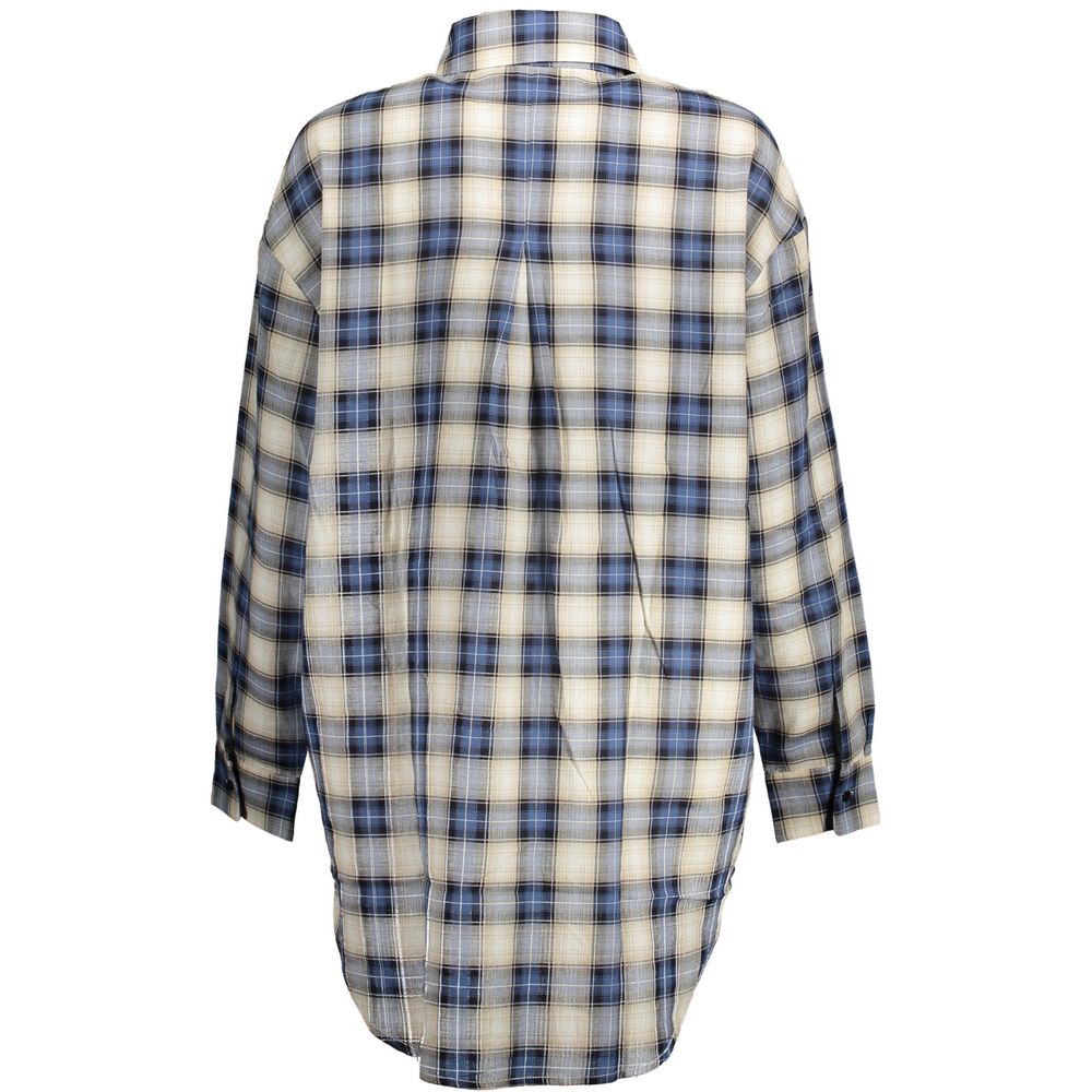 Desigual Blaues Baumwollhemd