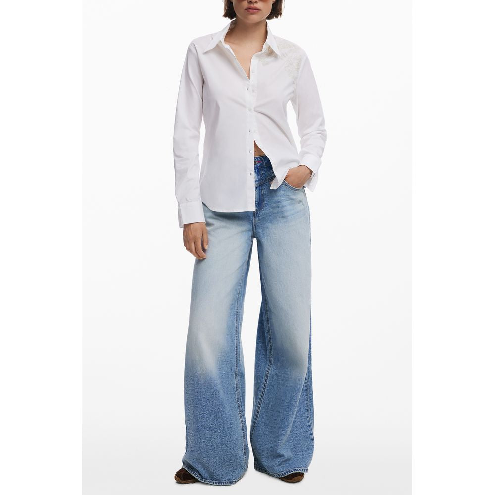 Desigual Weißes Baumwollhemd