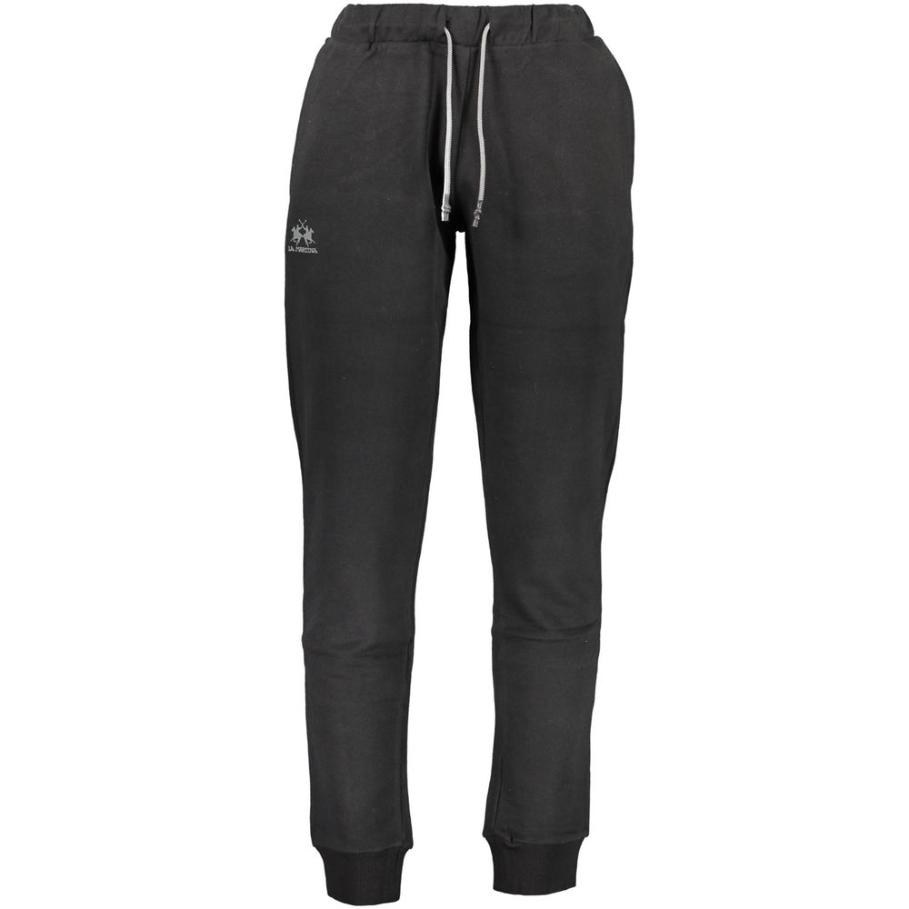 La Martina Schwarze Baumwollhose