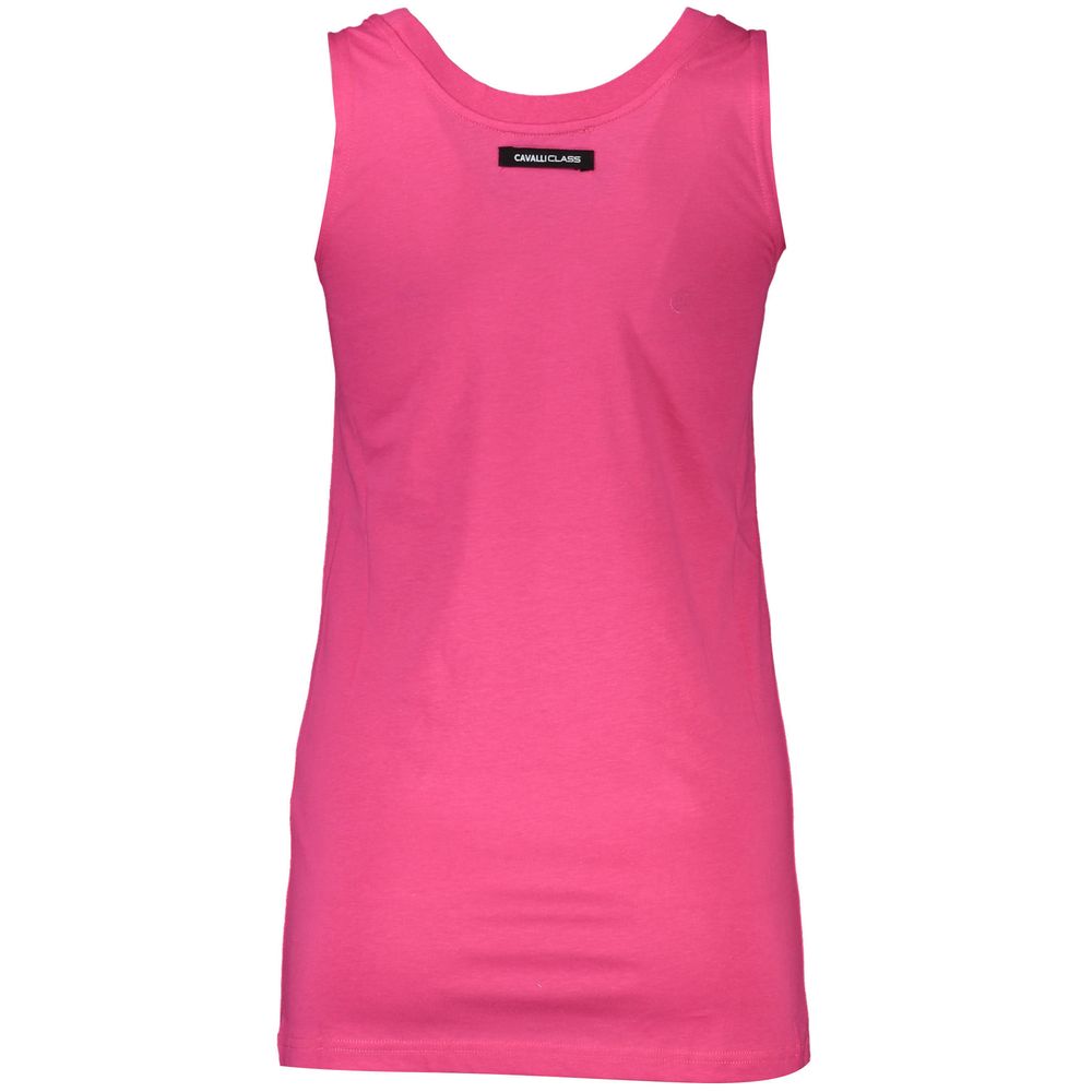 Cavalli Class Rosa Cotton Women Tank Top