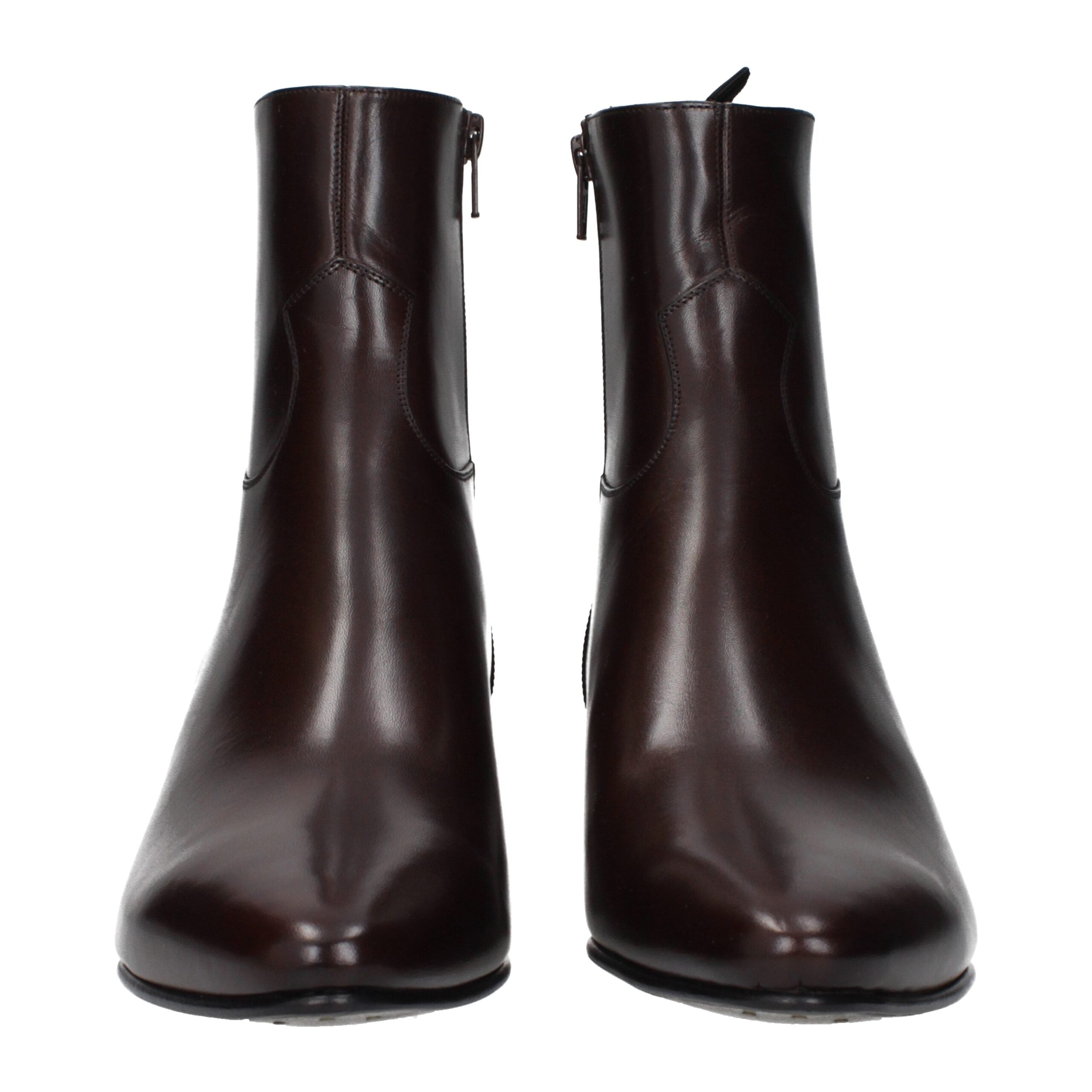 Celine Rote Lederstiefeletten