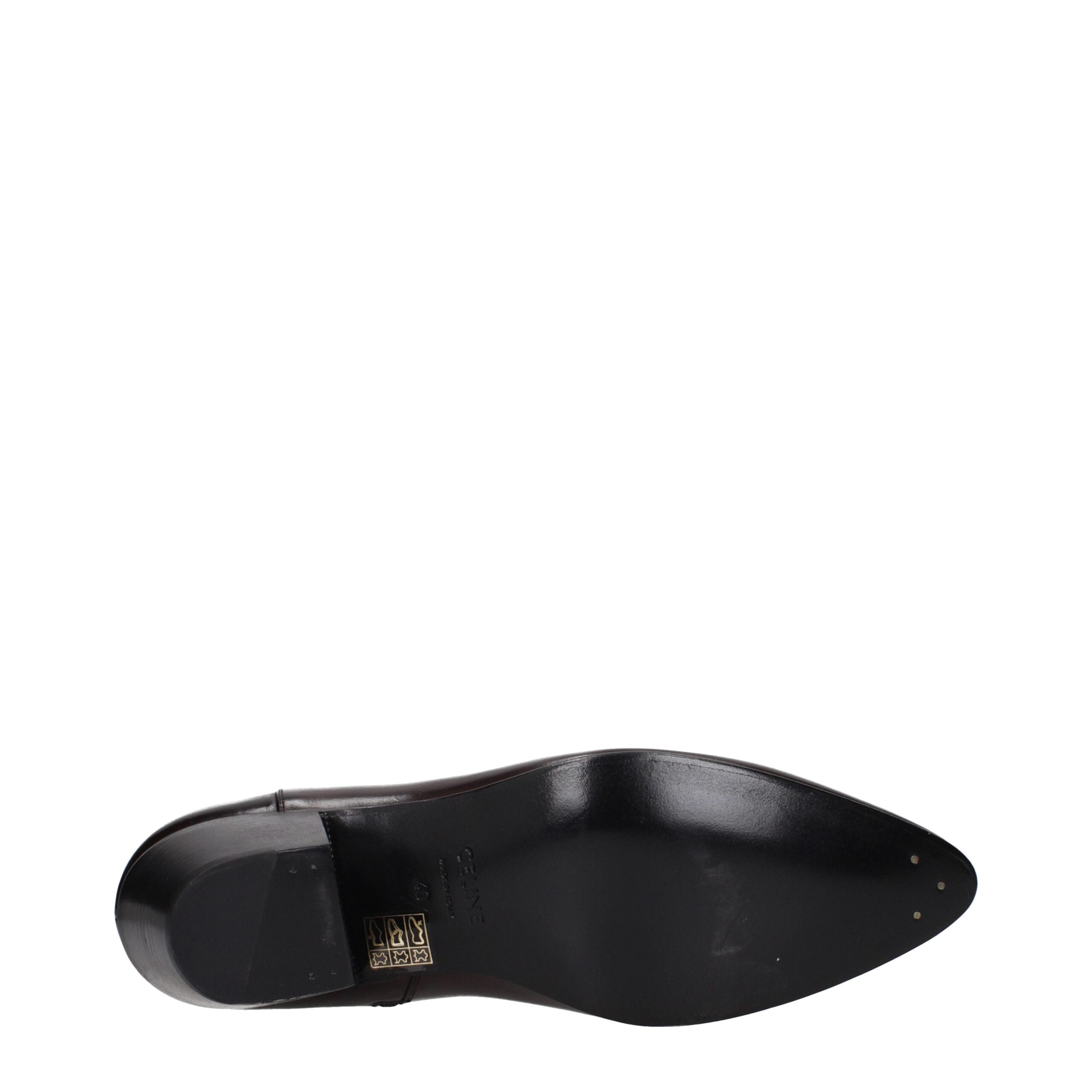 Celine Rote Lederstiefeletten