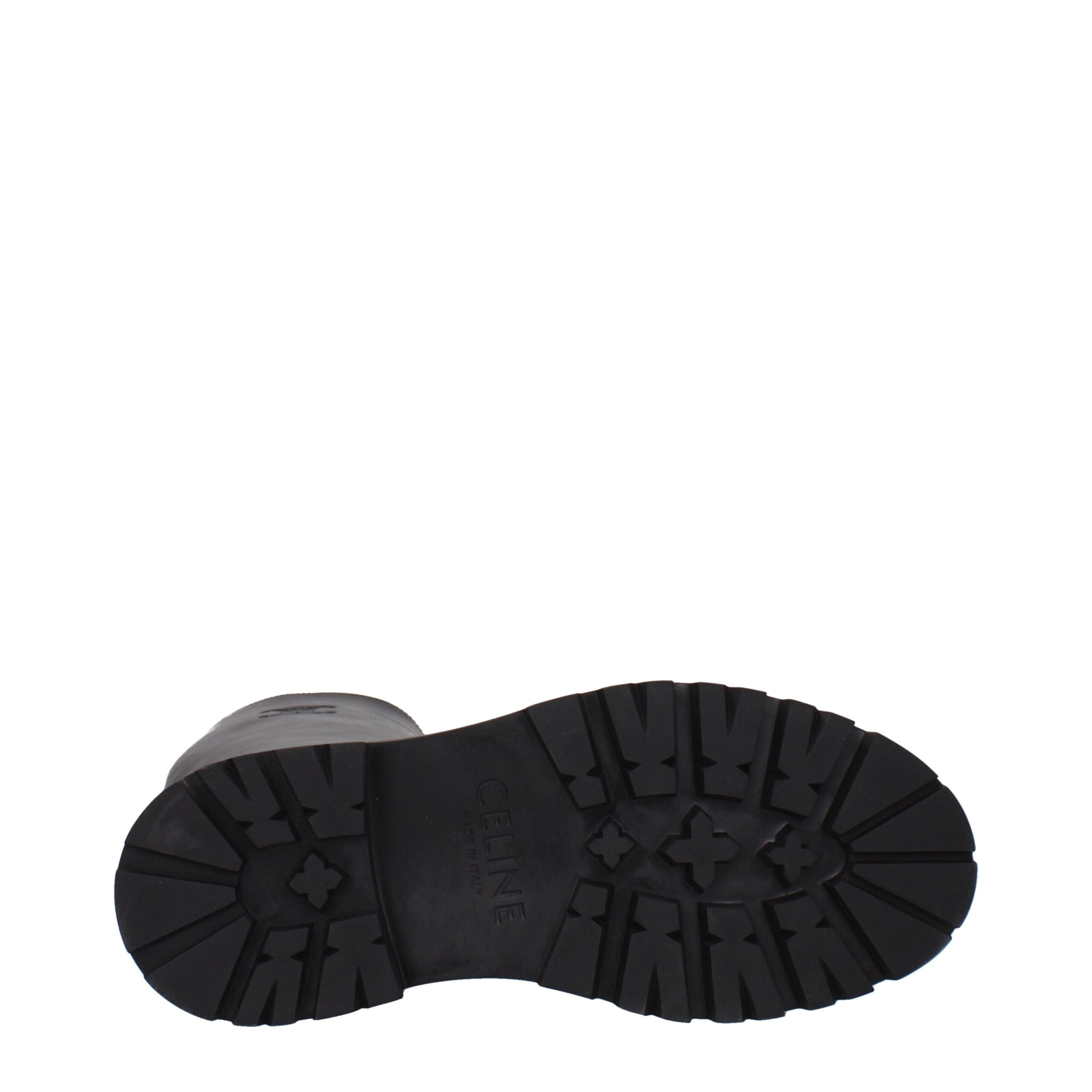 Celine Schwarze Lederstiefeletten