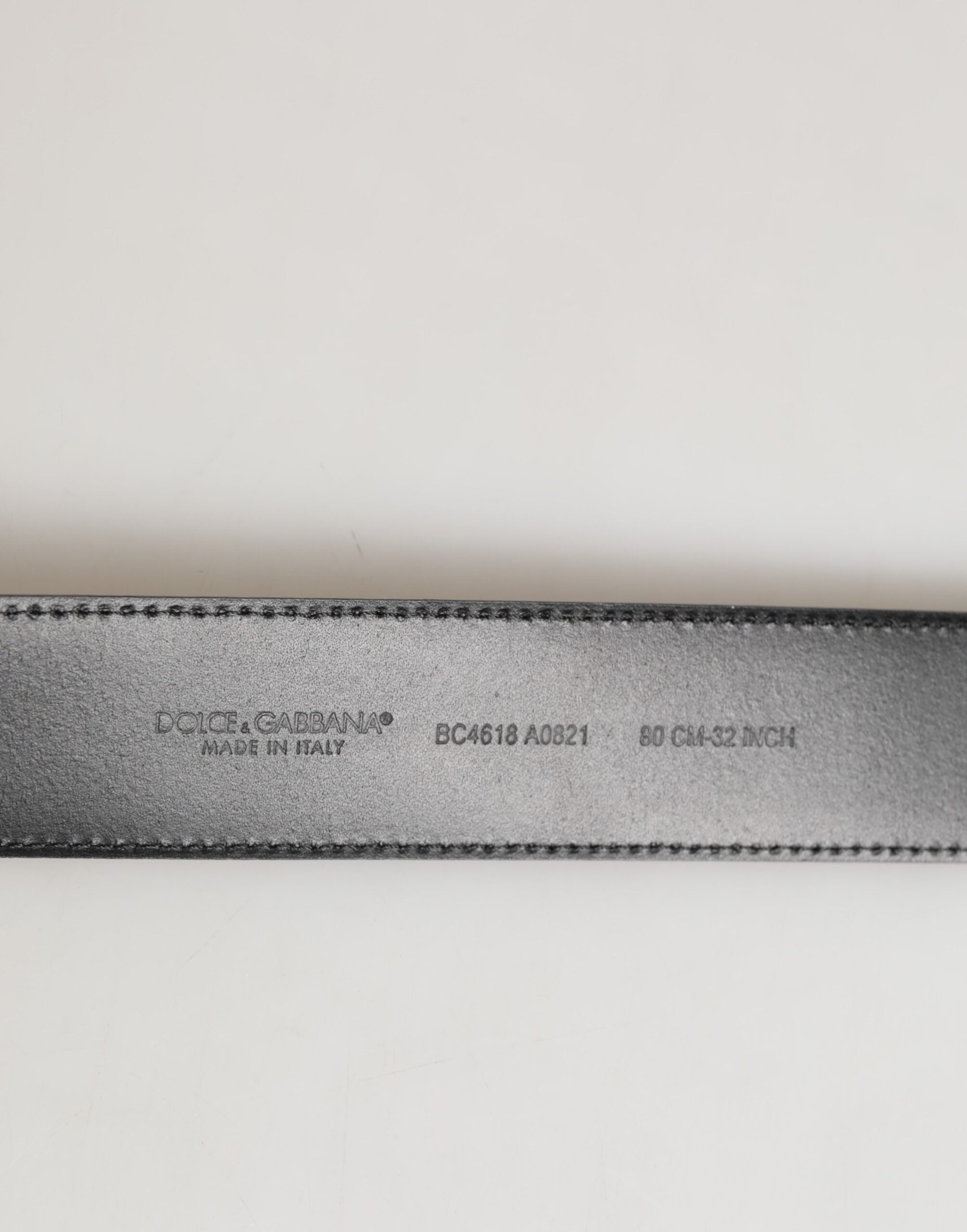 Dolce & Gabbana Schwarzer Leder Gürtel mit klassischer Metall-Logo-Schnalle