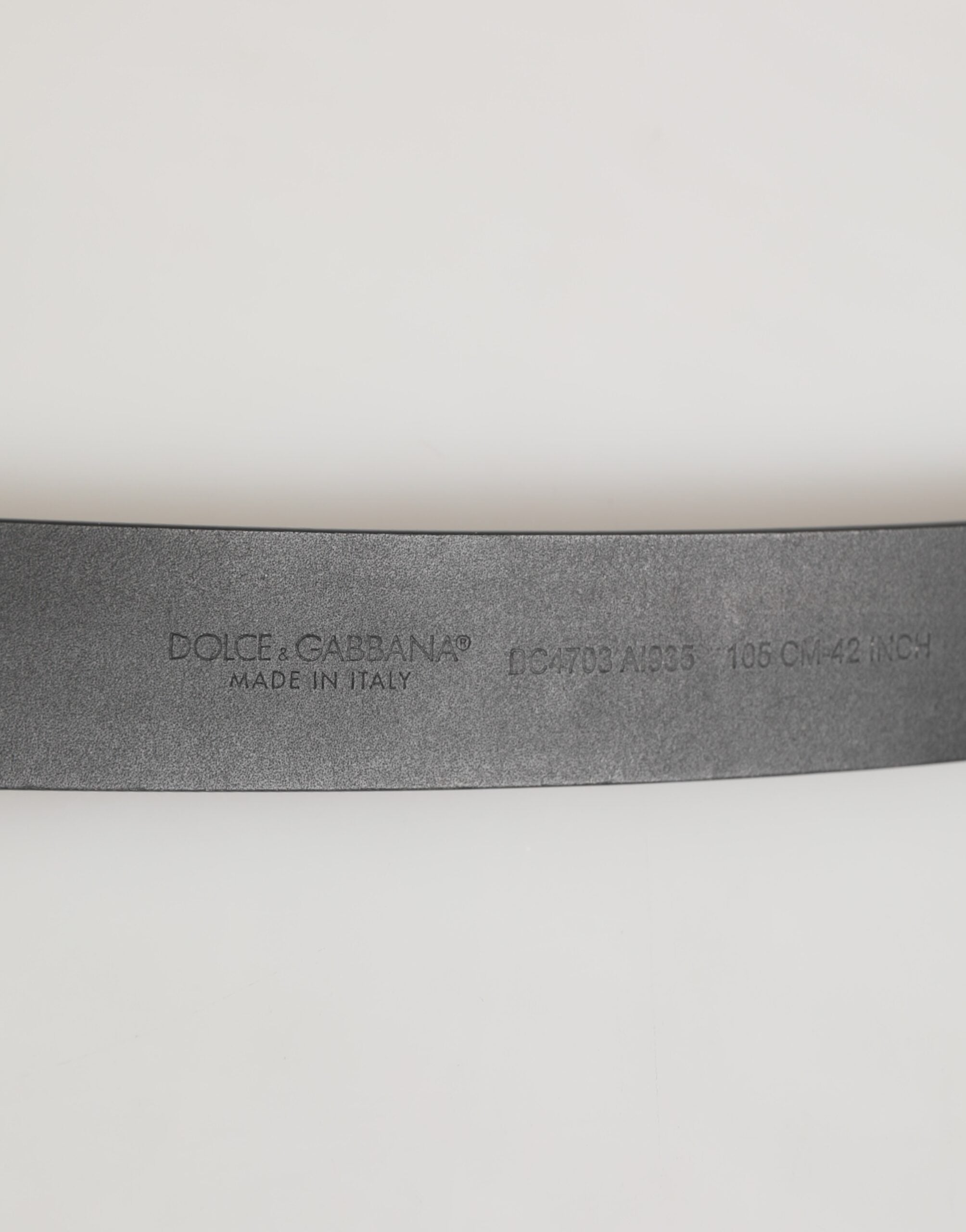 Dolce & Gabbana Schwarzer Leder-Klassiker mit Metallschnalle Herrengürtel