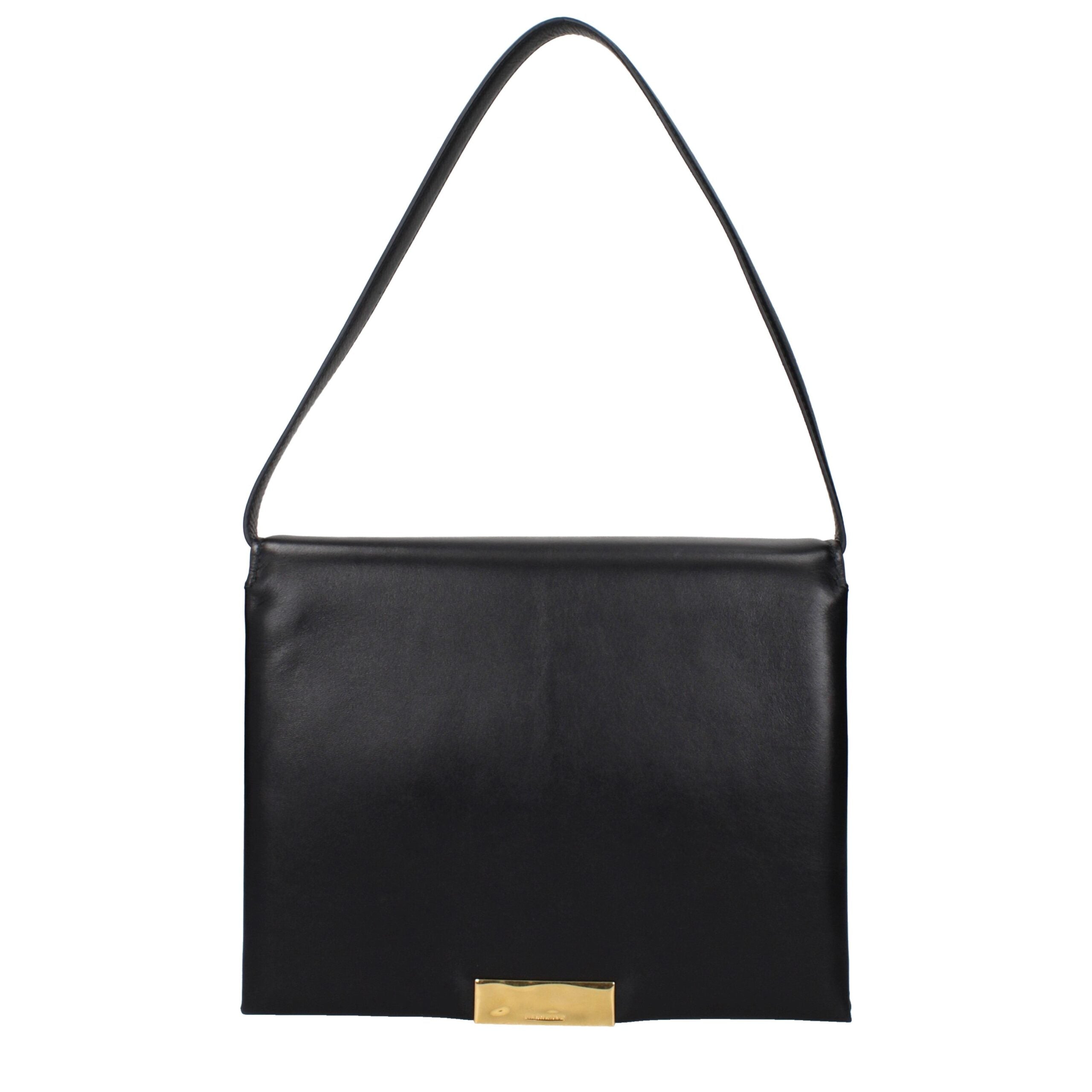 Jil Sander Schwarze Ledertasche