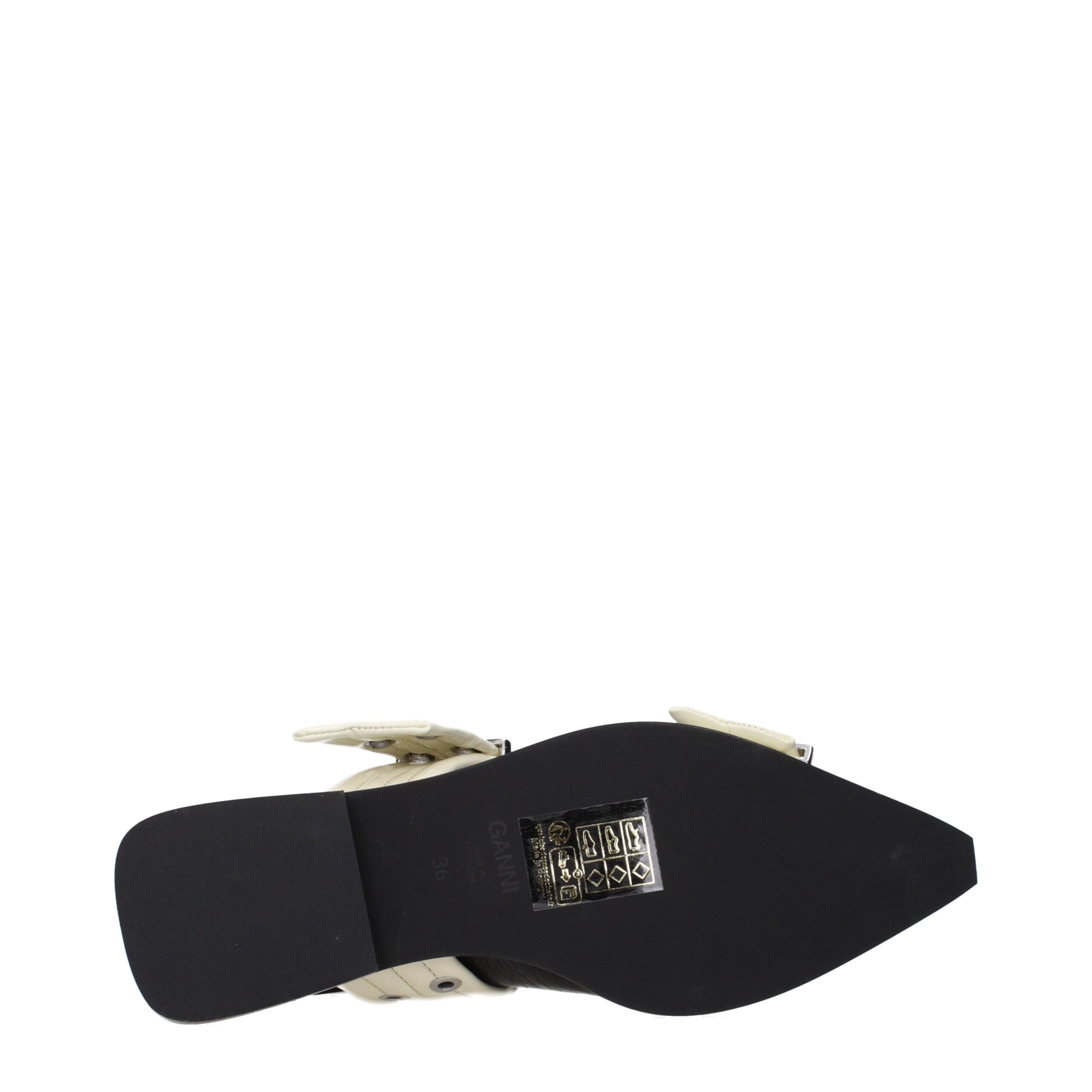 Ganni Flache Sandalen aus schwarzem Polyethylen