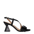 Ganni Schwarze Stoff-Stilettos mit Pfennigabsatz