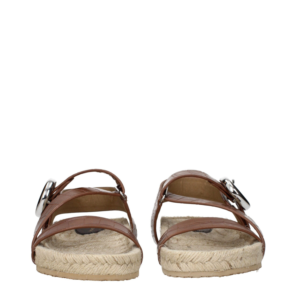 Stella McCartney Braune Leder-Sandalen