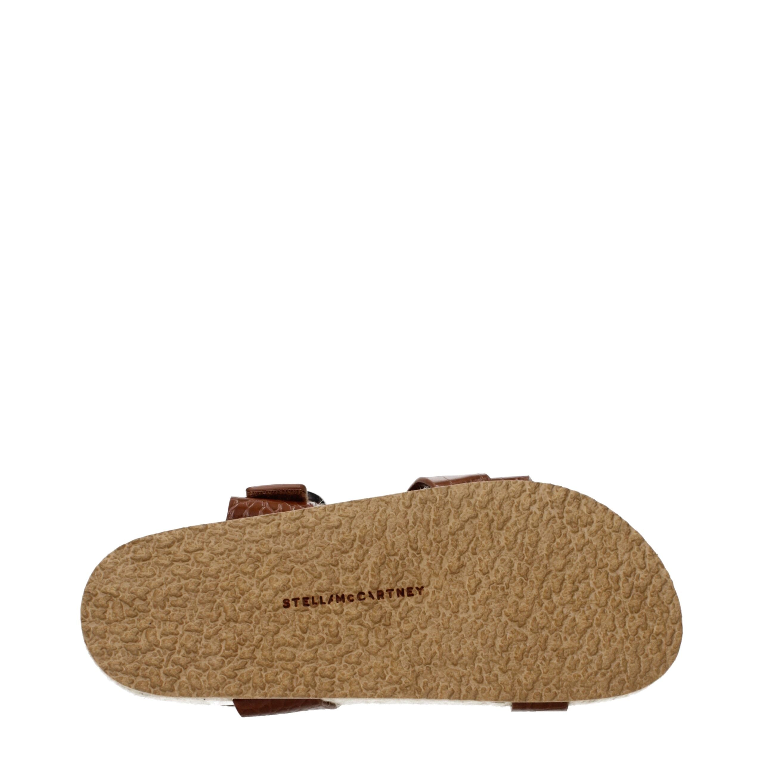 Stella McCartney Braune Leder-Sandalen