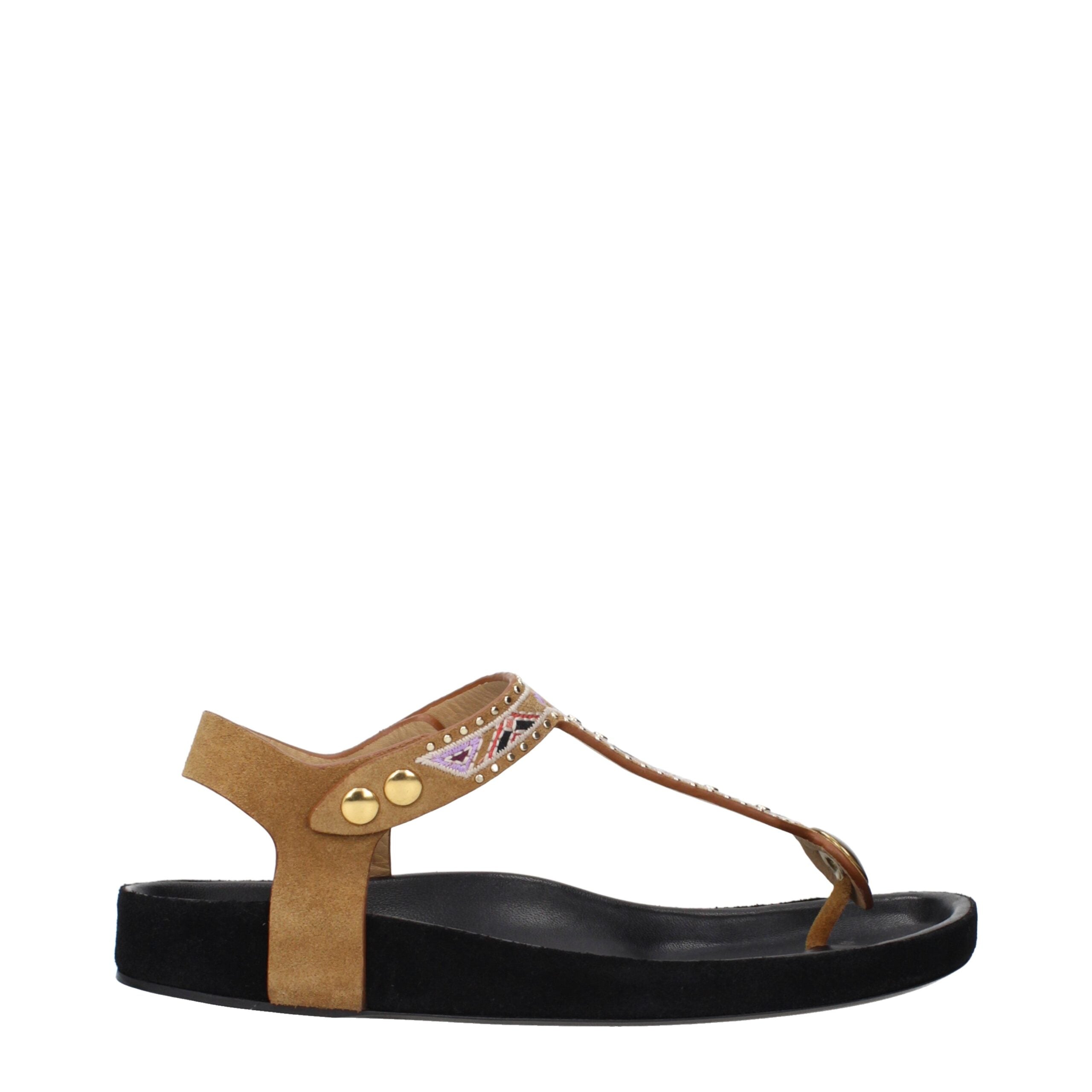 Isabel Marant Beigefarbene Flip-Flop-Sandalen aus Leder