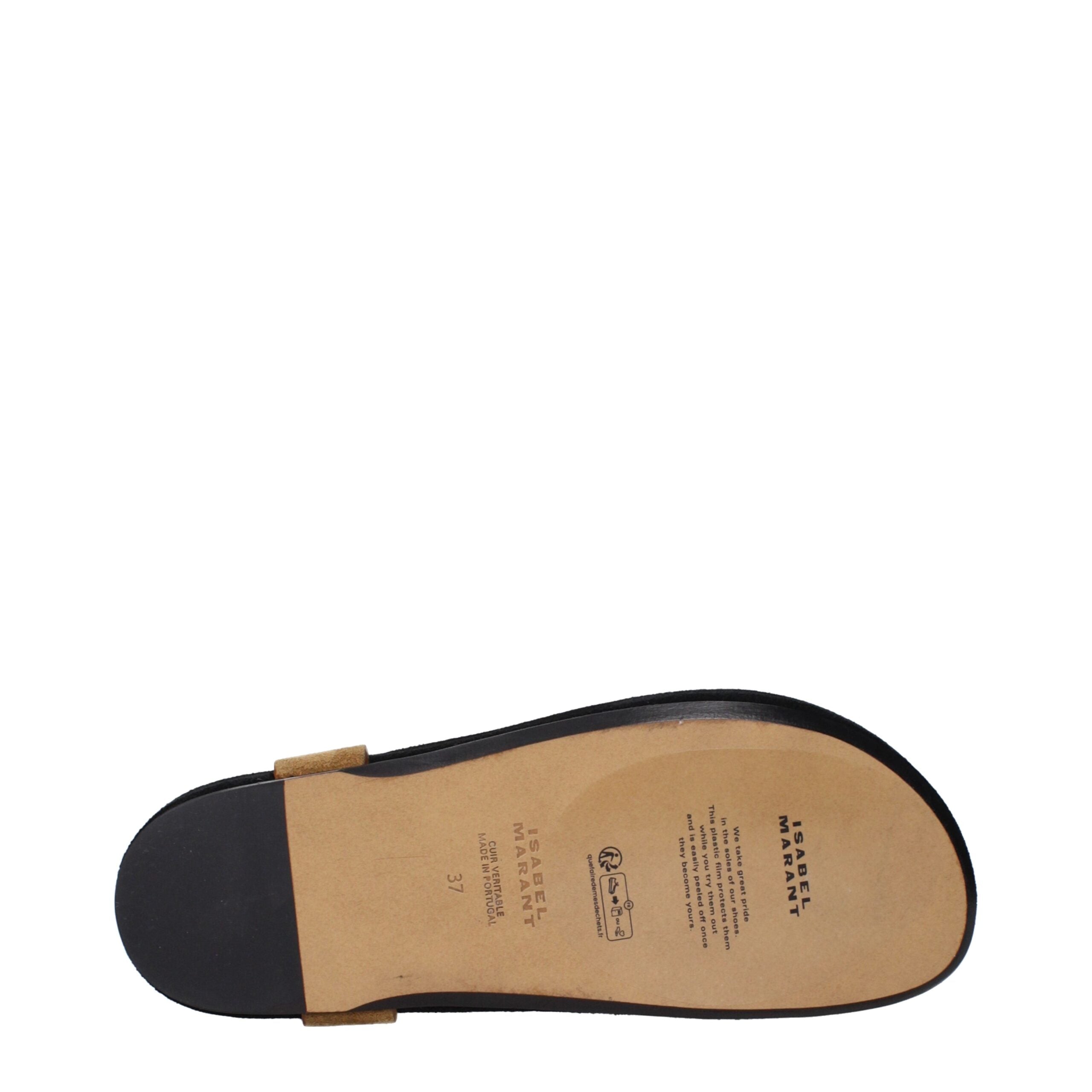 Isabel Marant Beigefarbene Flip-Flop-Sandalen aus Leder