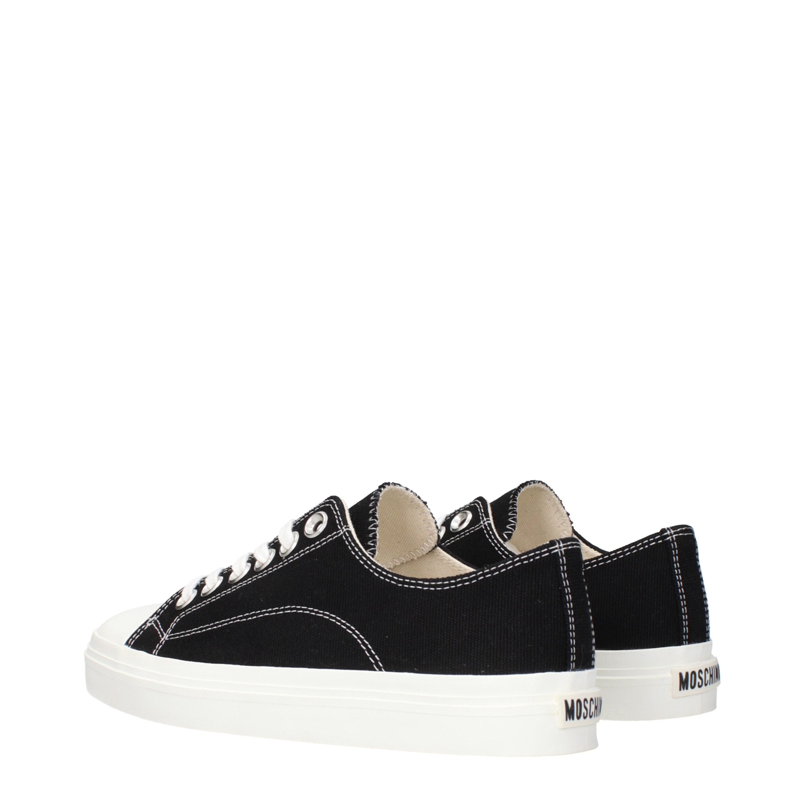Moschino Schwarzer Stoff Low Tops