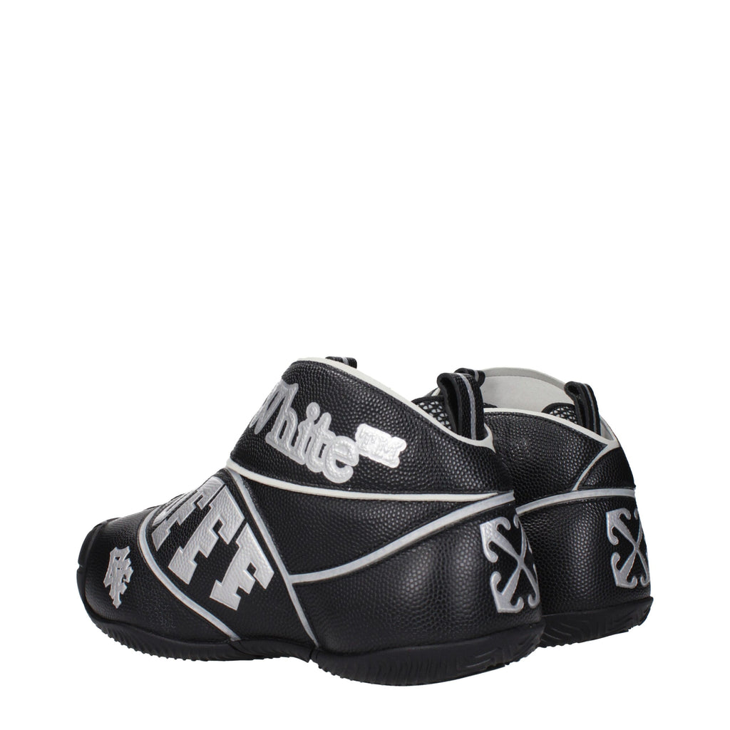 Off-White Black Leather High Top Sneakers