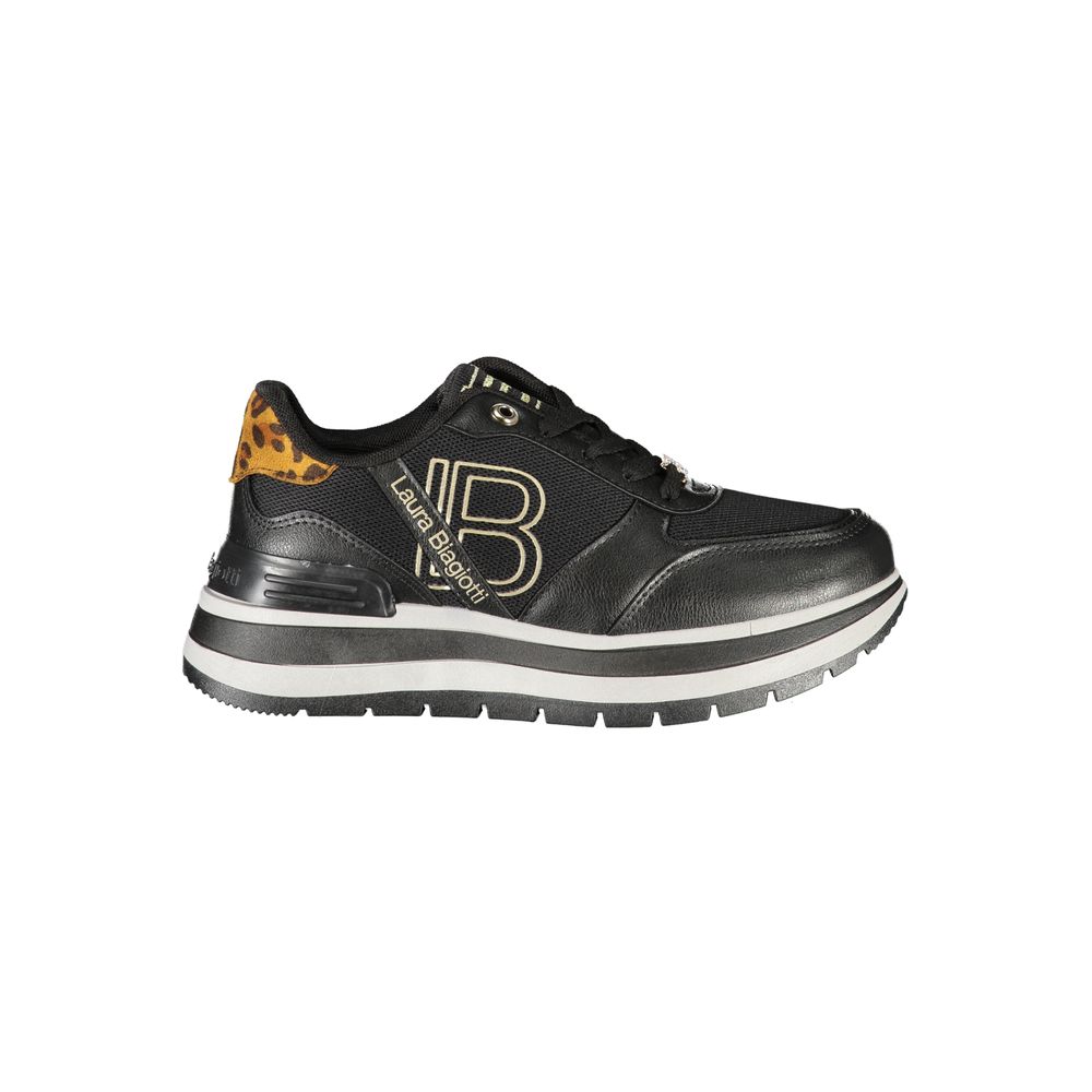 Laura Biagiotti Schwarzer Polyester Damen Sneaker