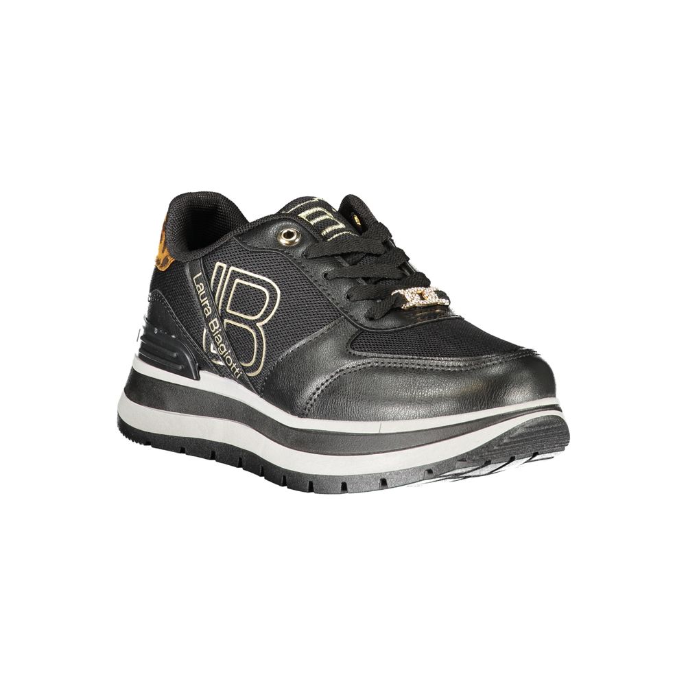 Laura Biagiotti Schwarzer Polyester Damen Sneaker