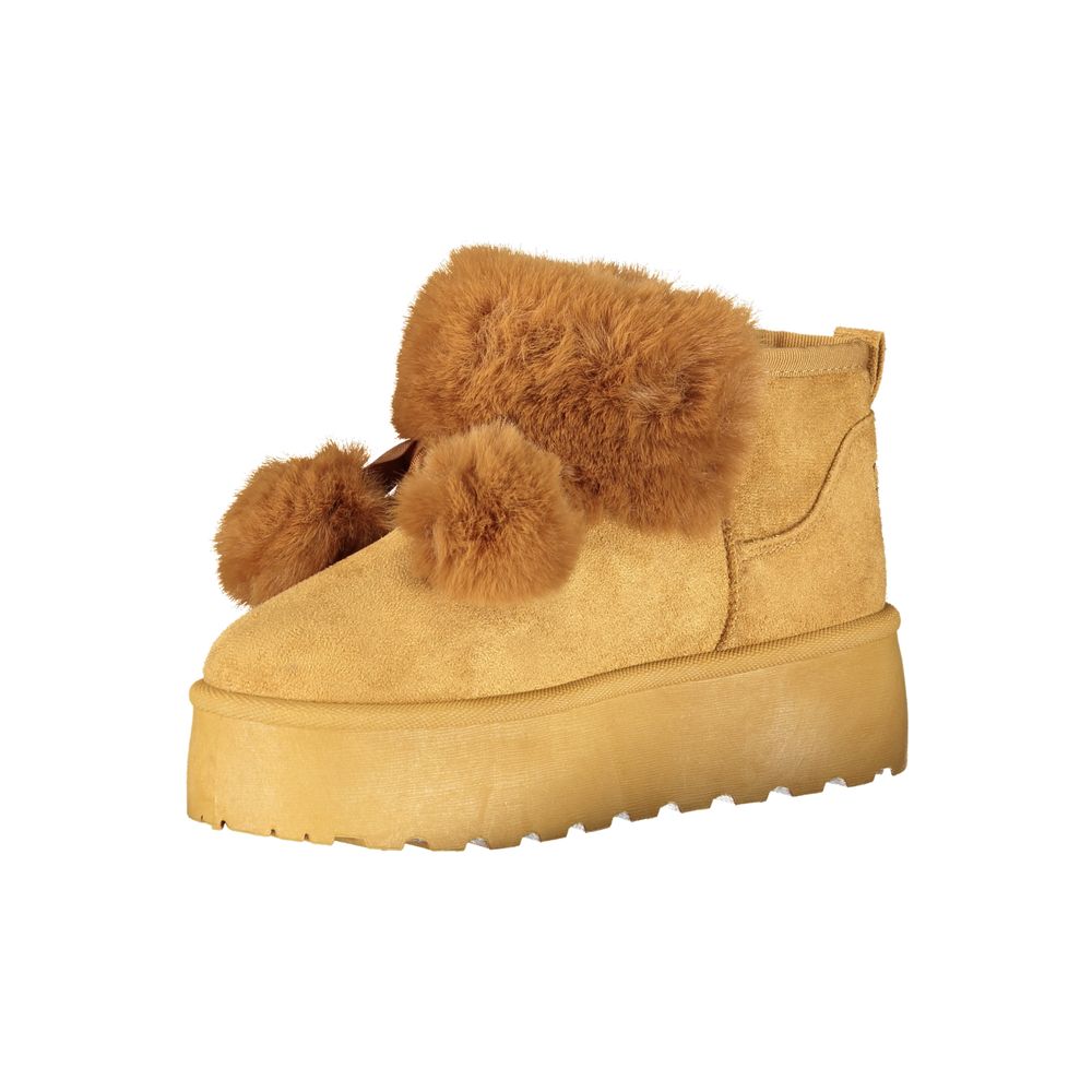 Laura Biagiotti Brauner Polyester Damenstiefel