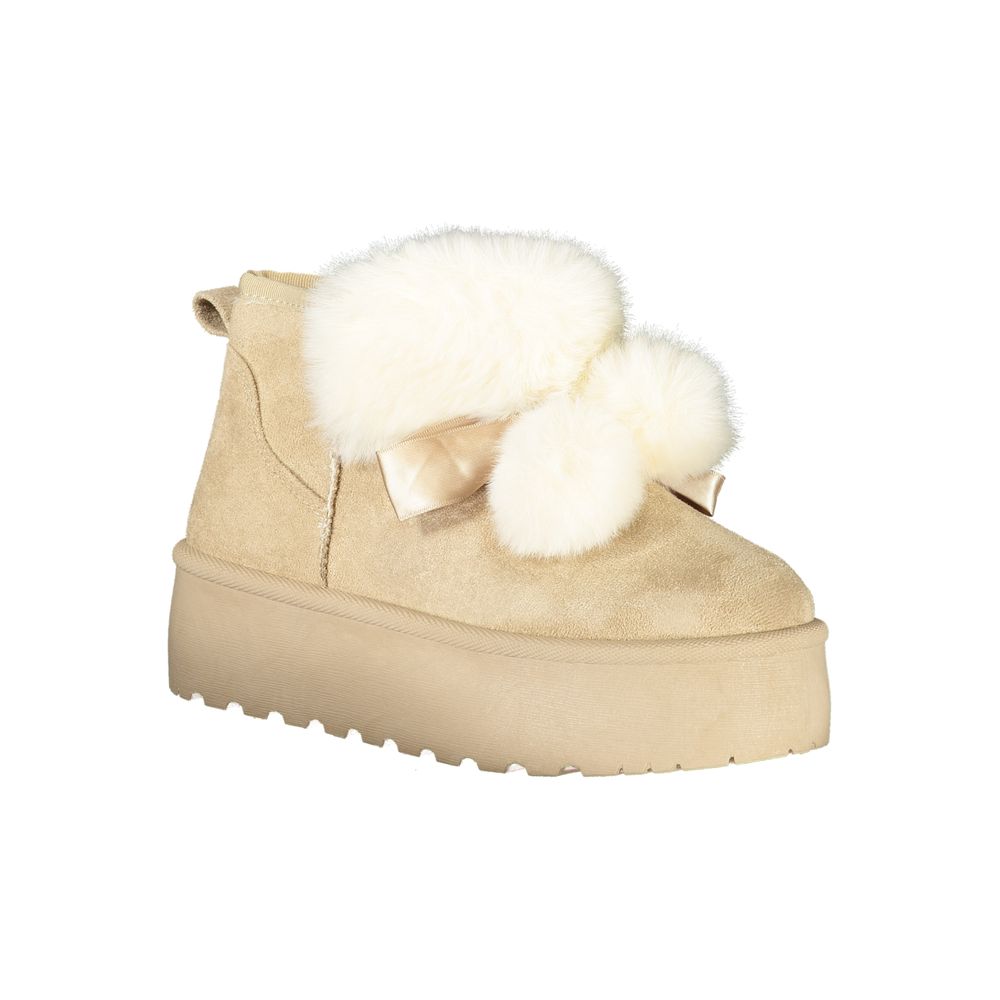 Laura Biagiotti Beige Polyester Damenstiefel