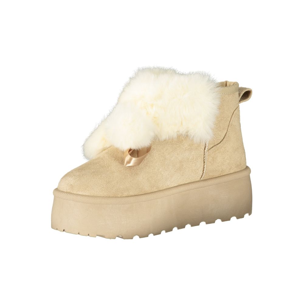 Laura Biagiotti Beige Polyester Damenstiefel
