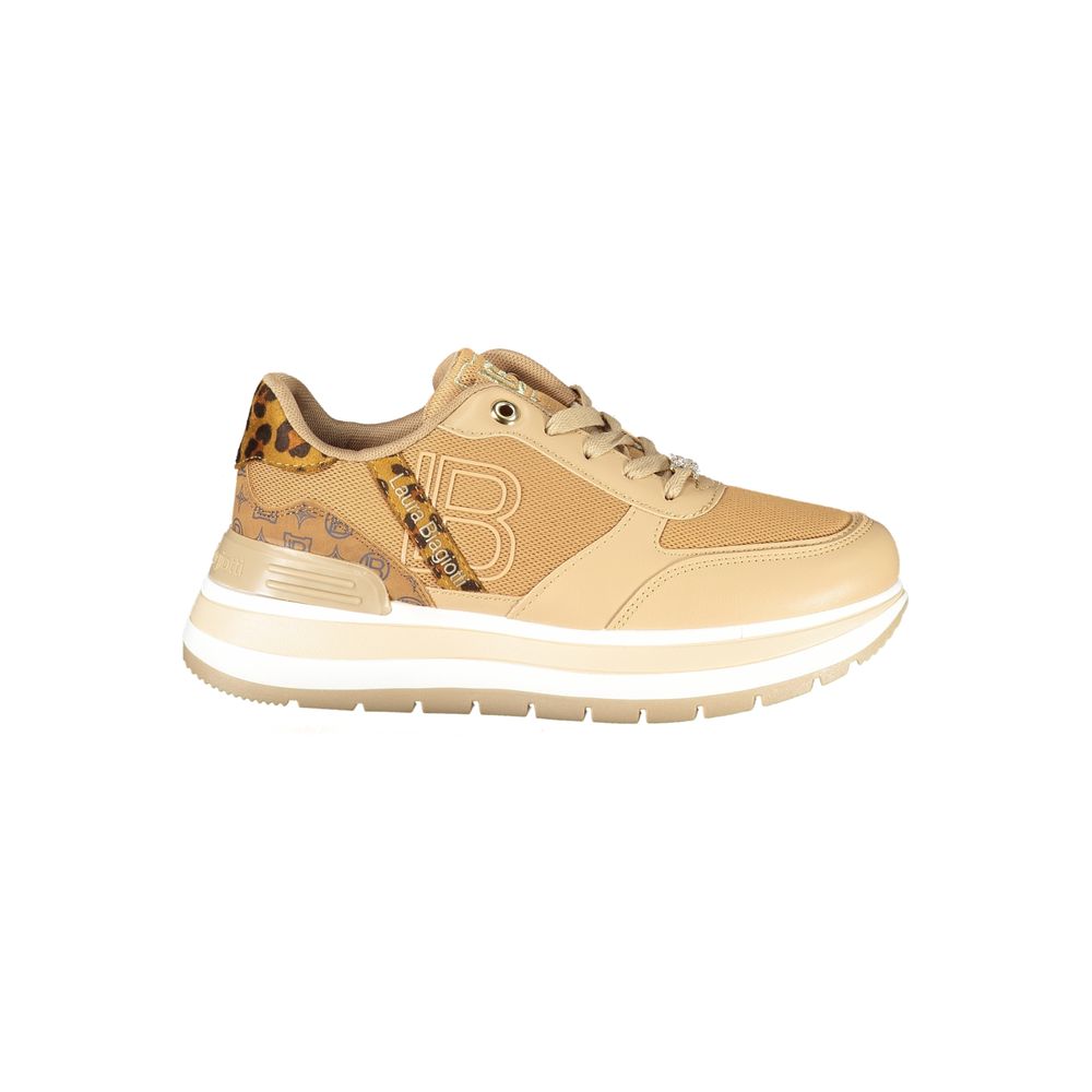 Laura Biagiotti Brauner Polyester Damen Sneaker