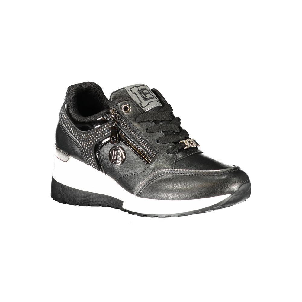 Laura Biagiotti Schwarzer Polyester Damen Sneaker