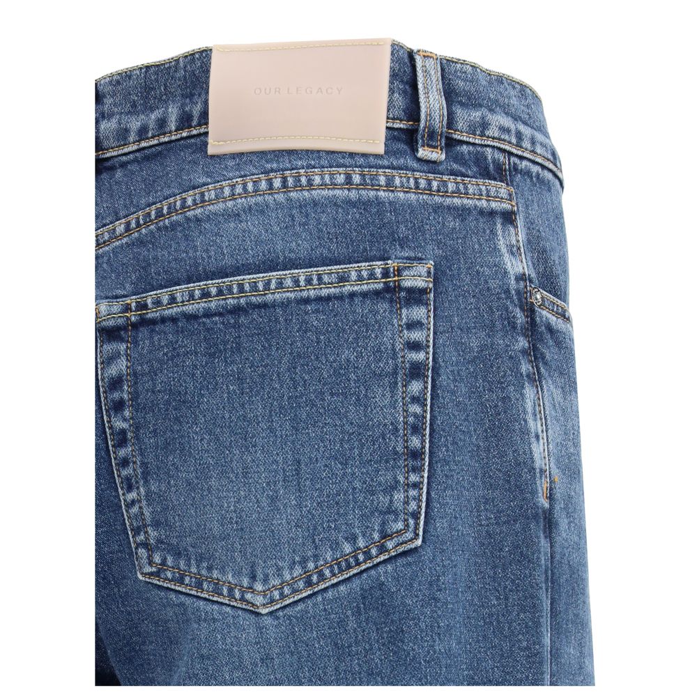 Our Legacy Bootcut-Jeans aus blauem Baumwoll-Denim