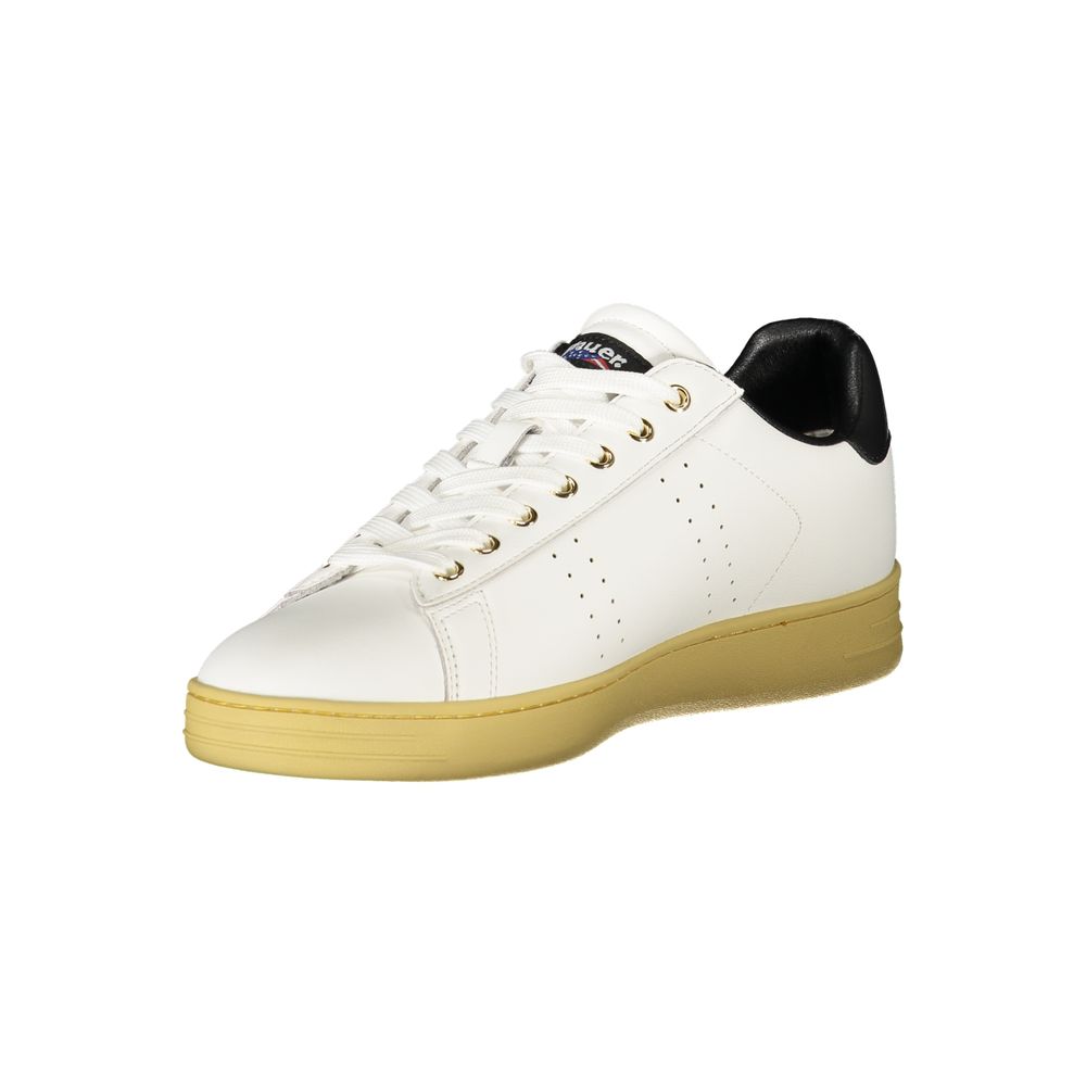 Blauer Weißes Leder Herren Sneaker