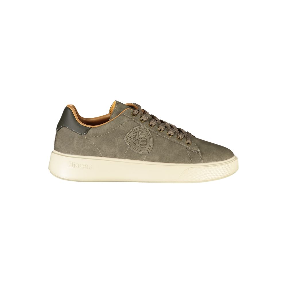 Blauer Graue Polyester Herren Sneaker
