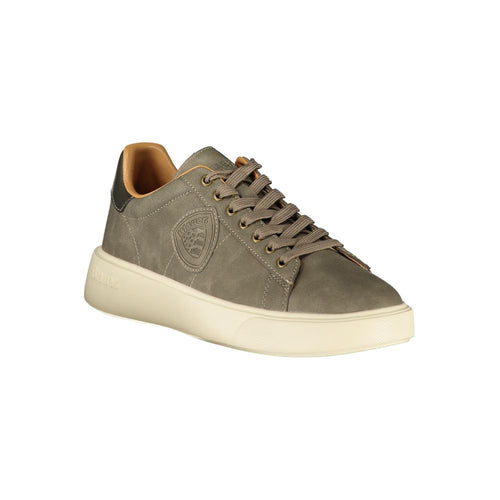 Blue Grey Polyester Men's Sneaker