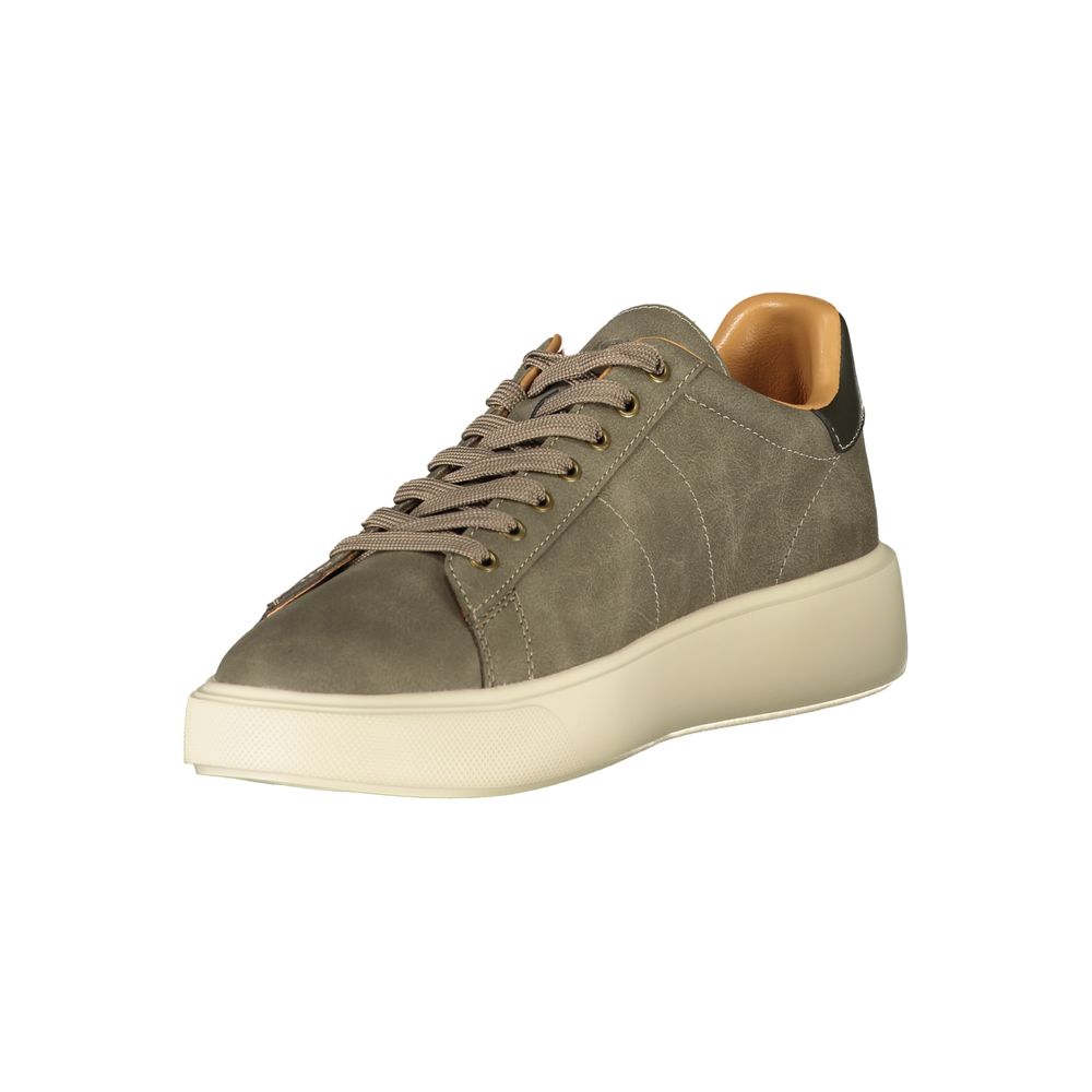 Blauer Graue Polyester Herren Sneaker