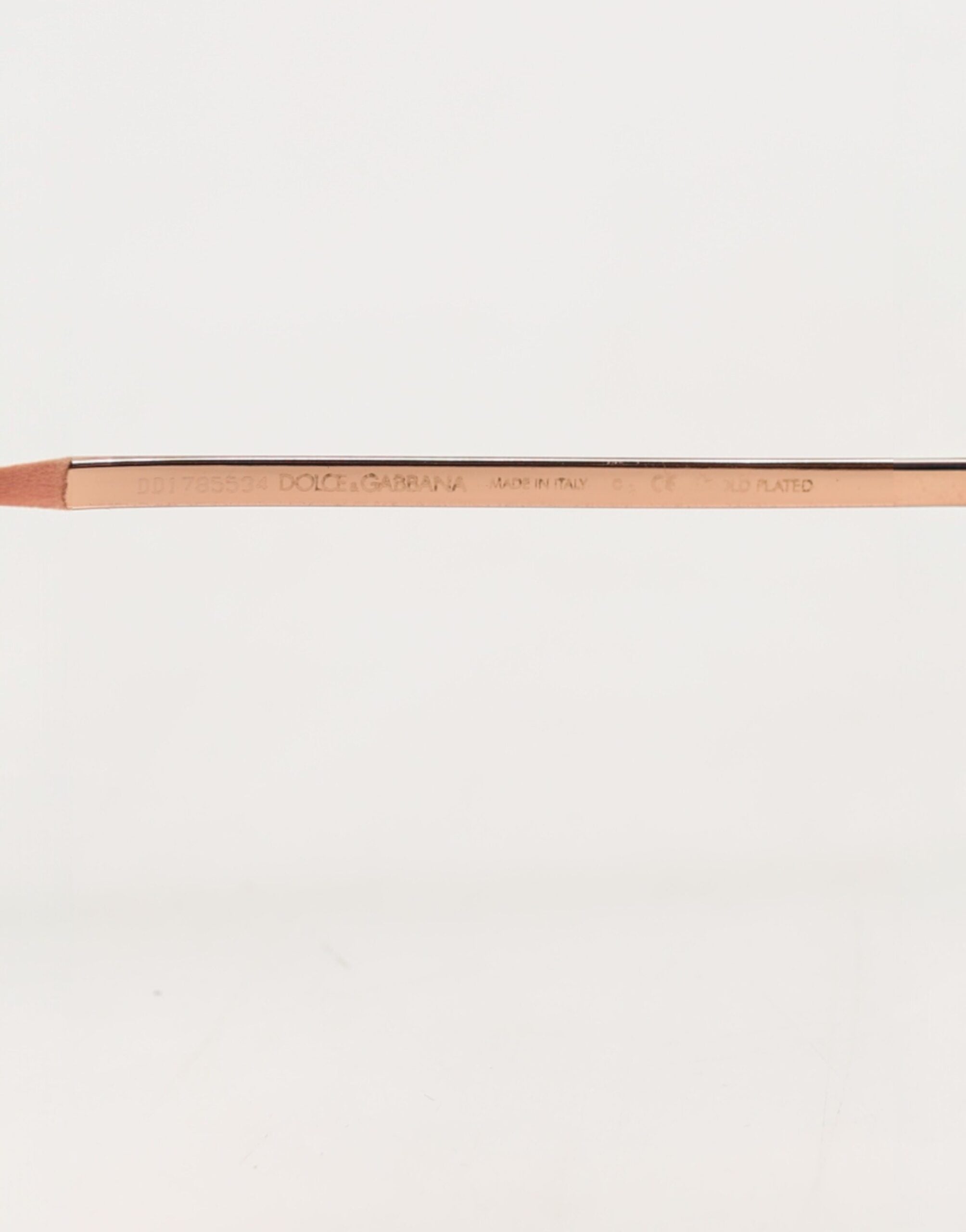 Dolce & Gabbana DG2215K Goldene Metall-Sonnenbrille mit runden Gläsern