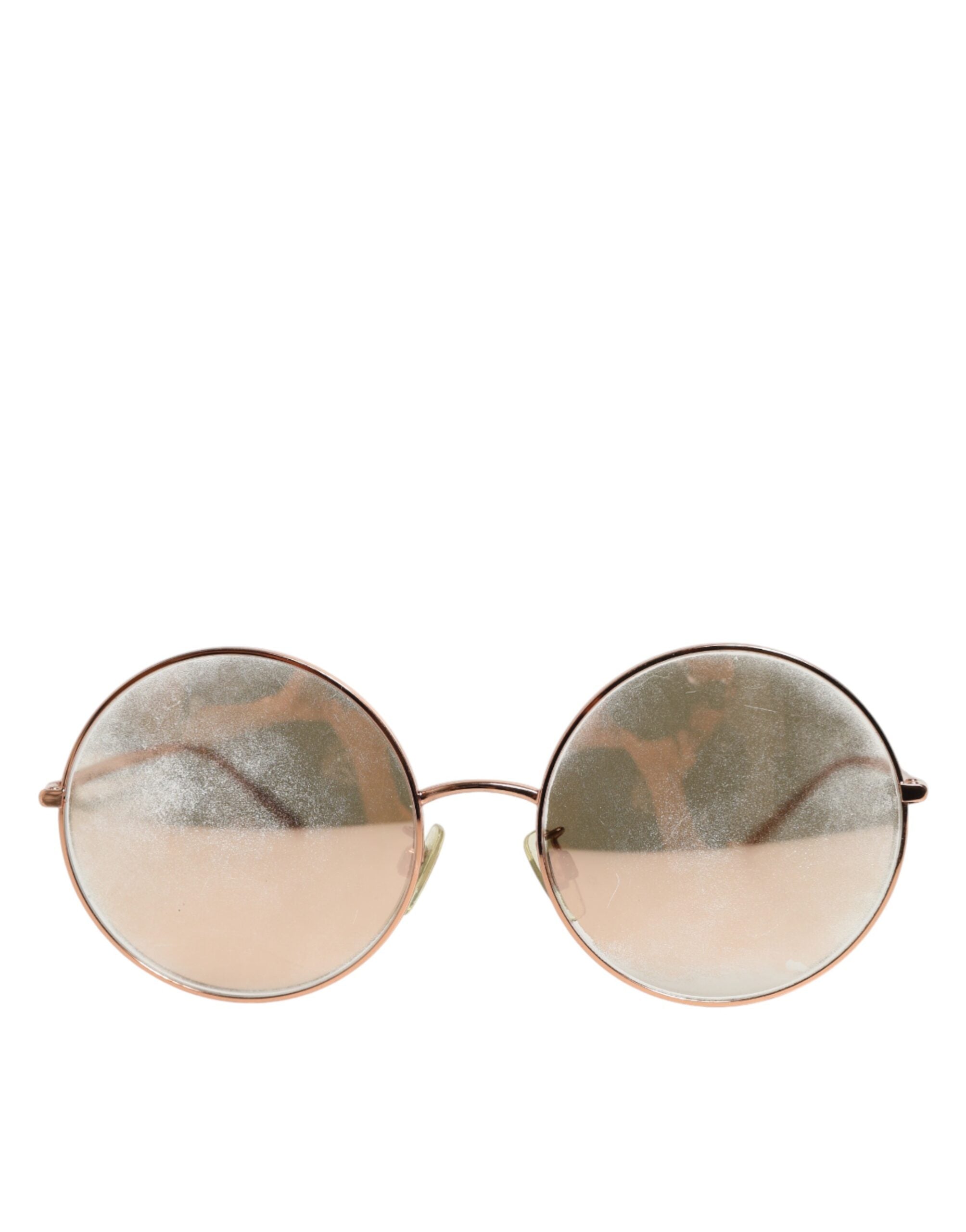 Dolce & Gabbana DG2215K Goldene Metall-Sonnenbrille mit runden Gläsern