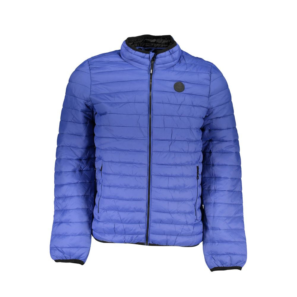 Gianmarco Venturi Blaues Polyamid-Jackett & Mantel