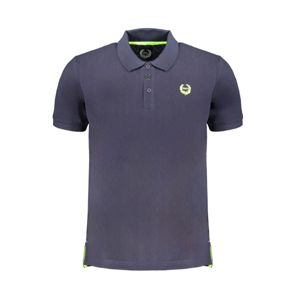 Gianmarco Venturi Blaues Poloshirt aus Baumwolle