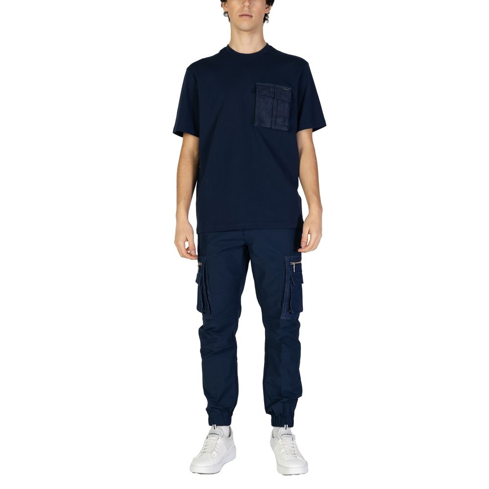 Antony Morato Blaues Baumwoll-T-Shirt