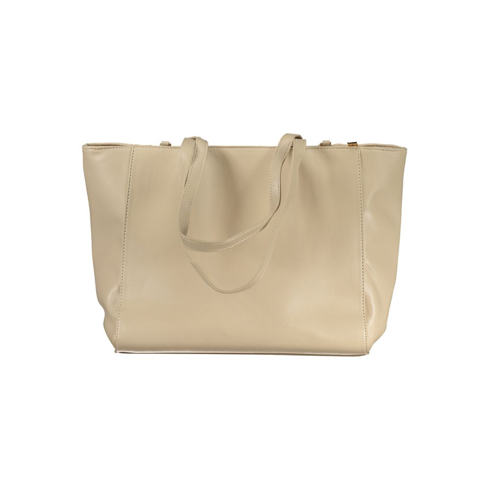Laura Biagiotti Beigefarbene PVC-Handtasche für Damen