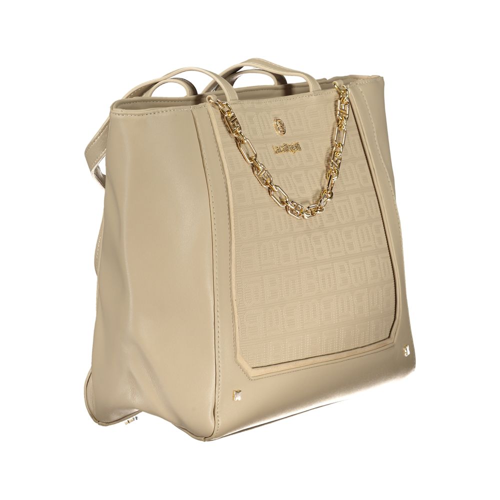 Laura Biagiotti Beigefarbene PVC-Handtasche für Damen