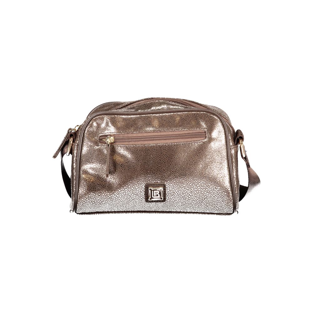Laura Biagiotti Bronzefarbene Polyester Damenhandtasche