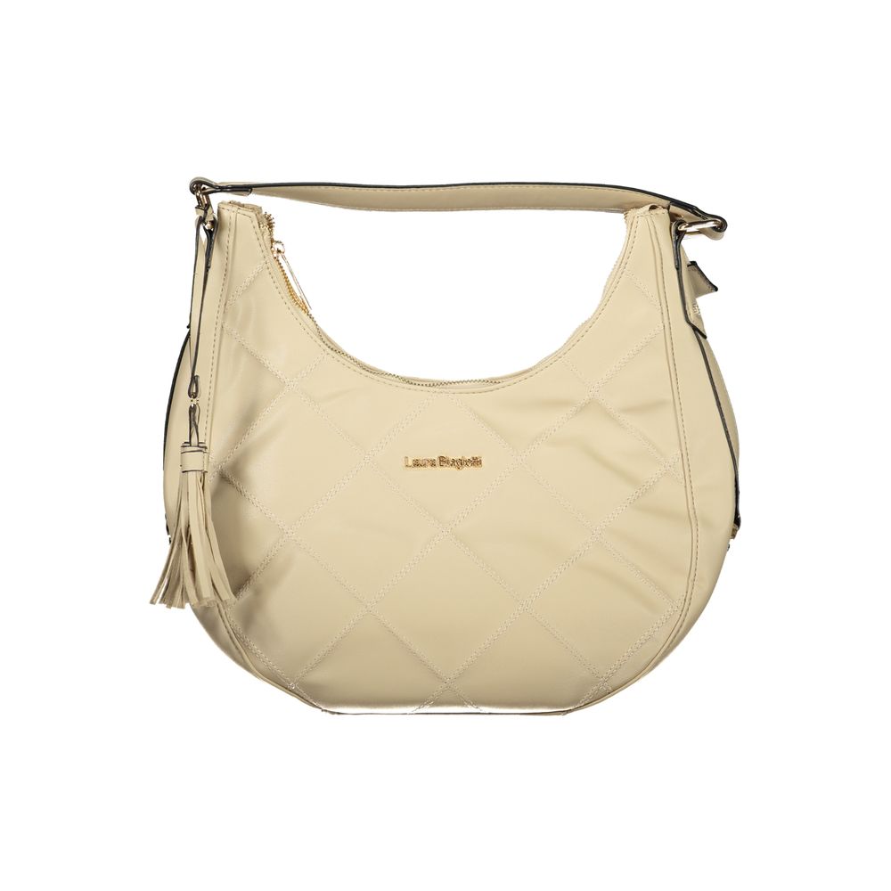 Laura Biagiotti Beigefarbene PVC-Handtasche für Damen