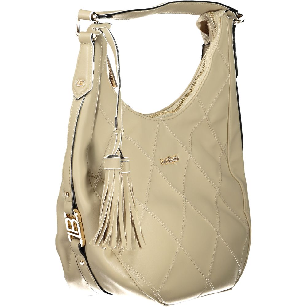 Laura Biagiotti Beigefarbene PVC-Handtasche für Damen