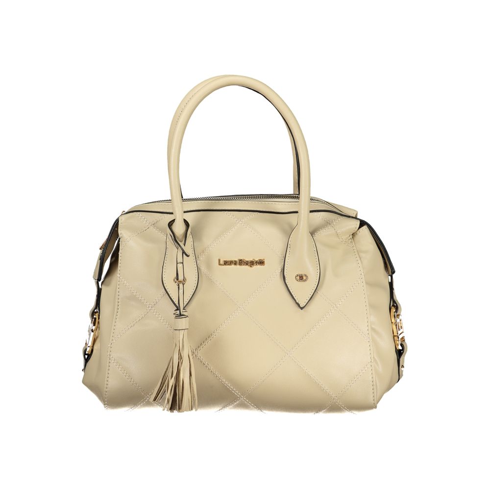Laura Biagiotti Beigefarbene PVC-Handtasche für Damen