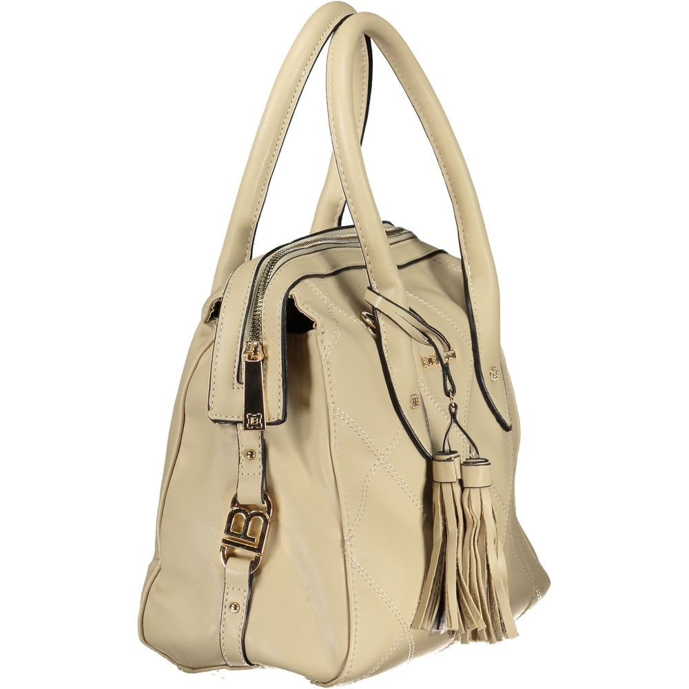 Laura Biagiotti Beigefarbene PVC-Handtasche für Damen